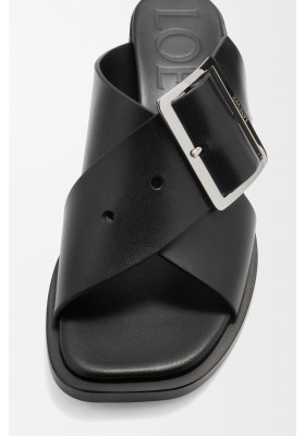 LOEWE Petal Belt Sandal In Vegetable-tanned Calfskin Black