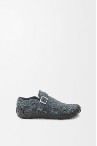 LOEWE Rise Loafer In Brushed Suede Charcoal
