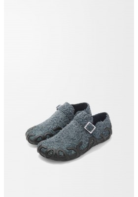 LOEWE Rise Loafer In Brushed Suede Charcoal