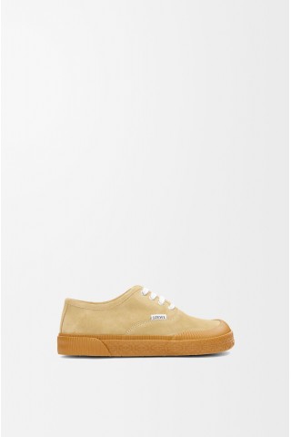 LOEWE Terra Vulca Lace-up Sneaker In Suede Gold