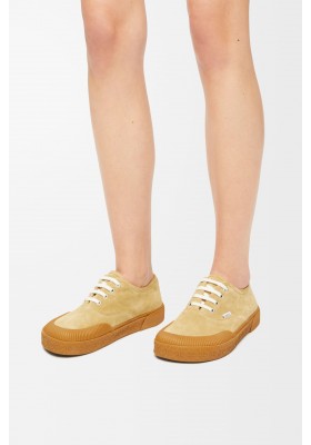 LOEWE Terra Vulca Lace-up Sneaker In Suede Gold