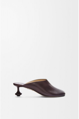 LOEWE Toy Mule In Goatskin Burgundy