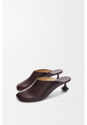 LOEWE Toy Mule In Goatskin Burgundy