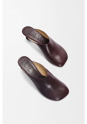 LOEWE Toy Mule In Goatskin Burgundy