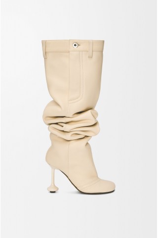 LOEWE Toy Over The Knee Boot In Nappa Lambskin Oat Milk