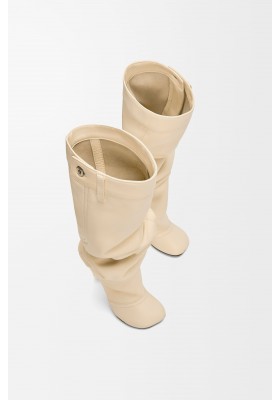 LOEWE Toy Over The Knee Boot In Nappa Lambskin Oat Milk