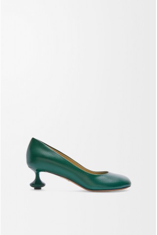 LOEWE Toy Pump In Goatskin Forest Green