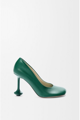 LOEWE Toy Pump In Goatskin Forest Green