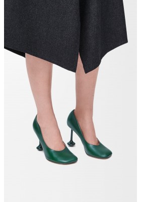 LOEWE Toy Pump In Goatskin Forest Green