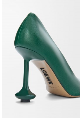 LOEWE Toy Pump In Goatskin Forest Green