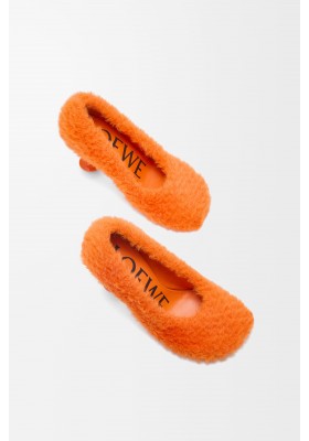 LOEWE Toy Pump In Knit Vivid Orange