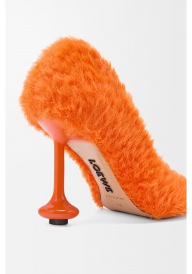 LOEWE Toy Pump In Knit Vivid Orange