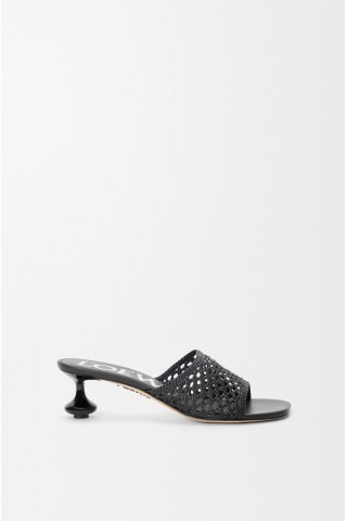 LOEWE Toy Slide In Calfskin Black