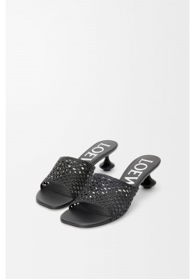 LOEWE Toy Slide In Calfskin Black