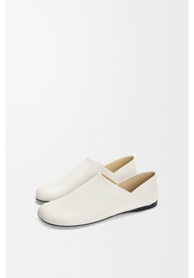 LOEWE Toy Slipper In Goatskin White